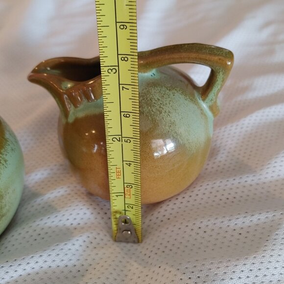 Vintage Frankoma Creamer Mini Pitcher & Open Sugar Bowl; Prarie  (553 & 504) - Picture 4 of 8